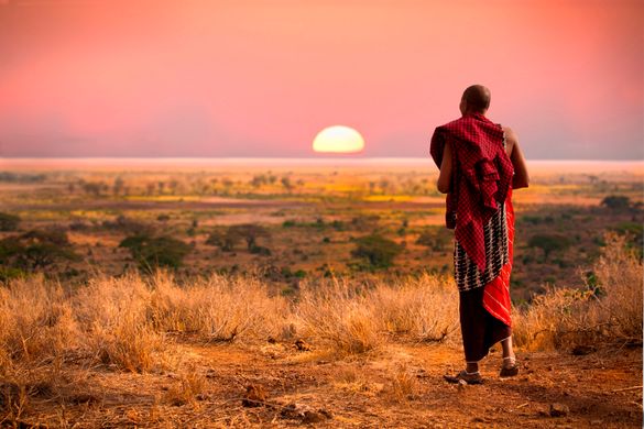 Masai Man In Africa