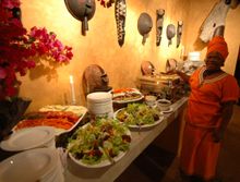 Maggie at the buffet