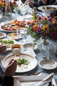 A Maine farm dinner.