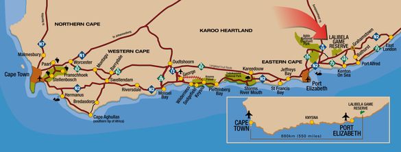 PR2 Cape Town Garden Route Map