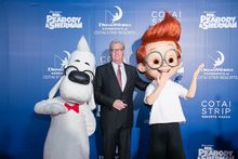 Edward Tracy, President and Chief Executive Officer of Sands China Ltd. and the two self-titled leading characters of DreamWorks