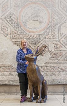 Festival Organiser, Florence Beetlestone And Horatio The Travelling Hare At The Corinium Museum