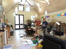 Local Margaret River Region artist Leon Pericles in his open studio