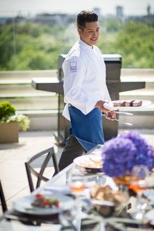 45 Park Lane - Penthouse Suite, private dining summer BBQ with chef Ryan