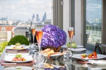 45 Park Lane - Penthouse Suite Terrace, set for private dinning 
