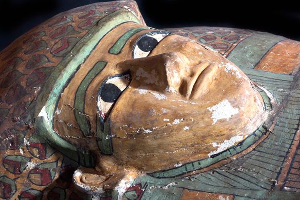 Rare wooden sarcophagus discovered in the Dra’ Abulnaga Area, West Bank, Luxor