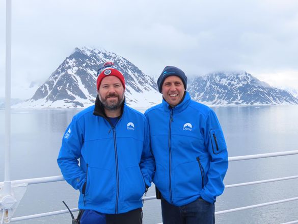 Greg Carter and Chad Carey in the Arctic, June 2019