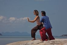Qi gong on the beach