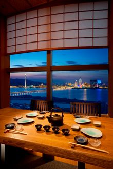 The private room also offers breathtaking views over the Macau skyline