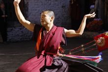 Scene From The Tsechu Religious Festival In Trashigang, Bhutan