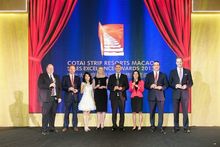 Executives representing Cotai Strip Resorts Macao toast the winners of the Cotai Strip Resorts Macao Sales Excellence Awards 201