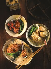 Braised Beef Brisket Noodles, MFY Wanton Noodles, Egg Noodles with Lard