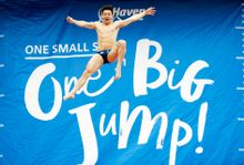 Tom Daley dives into The Drop at Haven's Craig Tara Holiday Park
