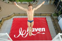 Tom Daley dives into The Drop at Haven's Craig Tara Holiday Park 2