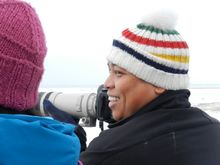 Photographing the surrounding wildlife on a Tundra Buggy adventure