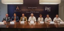 From left: Mr. Kelsen Chong – Accor, Development Manager - Maldives, Philippines and Singapore,  Mr. Chris Cho – Accor, Executive Director Development - Philippines, Japan, Korea and the Maldives,  Mr. Patrick Basset – Accor, Chief Operating Officer - Upp