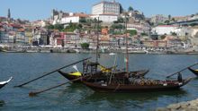 Porto boats on the Camino Portugues route