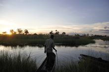 Sunset mokoro ride, Okavango Delta, Botswana
