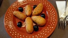 Plate of bacalhau (cod cakes)