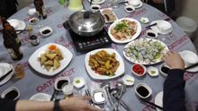 Typical hot pot meal in Macao