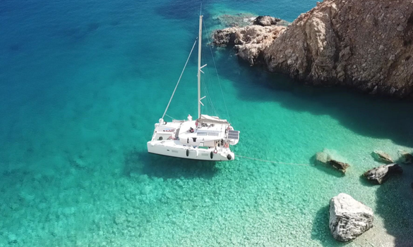 A Lagoon 39 Catamaran available to hire from Paros in Greece via Click&Boat A Lagoon 39 Catamaran available to hire from Paros in Greece via Click&Boat