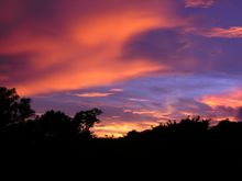 COSTA RICA: Sunset over Monteverde Cloud Forest, Costa Rica