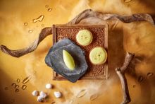 MOLTEN CHEESE TART with Grape Sorbet
