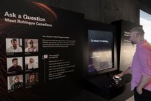 Time to Act exhibition -- Voice-activated interactive element