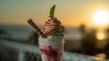 Shangri-La Sundae, which features 80 ingredients—in celebration of the hotel’s 80th anniversary, including 24 scoops of ice cream, vanilla sponge cake, slices of strawberries, mango, pineapple, and kiwi, marshmallows, crispy meringue and more.