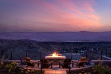 The Ritz-Carlton, Rancho Mirage firepit overlooking Palm Springs 