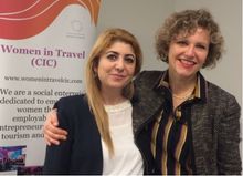 (from left to right) Ghazal Ahmad, who took part in Women in Travel's Women Returners programme, with Alessandra Alonso, founder of Women in Travel (CIC)