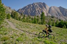 Mickey Smith looks toward Castle Peak.