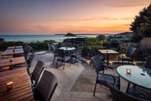 Sunset on the terrace at Mount Haven