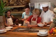 Soneva children in Soneva kiri chocolate room