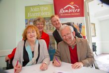 Kathy Cook, Joint MD and Annette Cotter, Chairman, Ramblers Worldwide Holidays with Benedict Southworth, CEO and Jonathan Kiplin