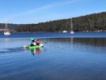 guests love our kayaks. Quarantine Bay is often just like this.