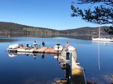 oh...here's our shared local jetty. ideal spot to throw-in a line. oysters here too!