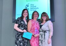 Michelle Laverick collecting Company of the Year award for HF Holidays