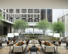 Architect-designer Jean-Michel Gathy conceived a fresh landscape that integrates indoor and outdoor spaces