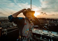Diplo performs on top of the Sydney Harbour Bridge