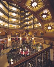 The Brown Palace Hotel atrium provides visitors a glimpse at Denver's opulent Old West era. 