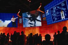 3..2..1...Liftoff - Entering the heart of space shuttle operations for the pre-launch briefing, “crew members” are guided by vet