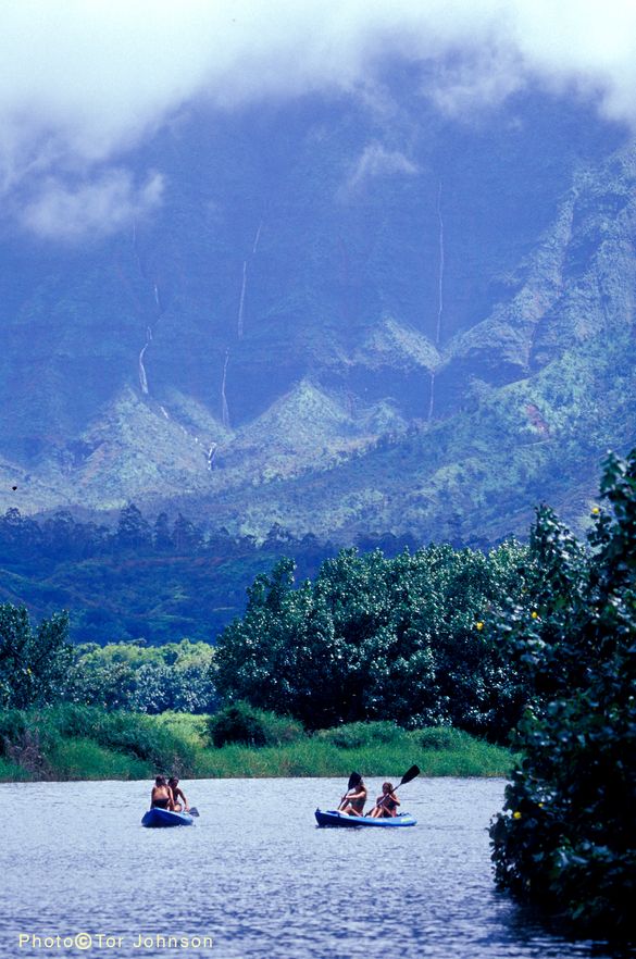 Kayaking the Hanalei River, Kauai