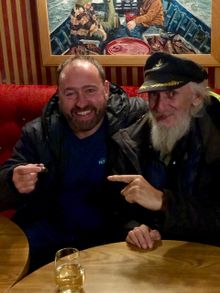 Nick Griffiths with is own toe at Downtown Hotel Dawson City 