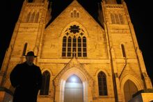 Jack Sim at St Mary's Church in Ipswich
