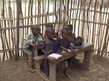 School children in a poor rural community. 