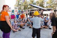 Japanese school students will be entertained by a variety of science demonstrations