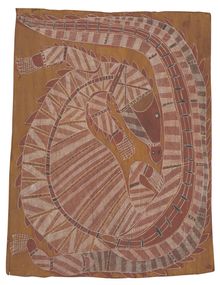 YIRAWALA, Totemic Crocodile, 1965