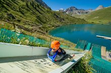 Tignes water slide, Alpine Antics activity