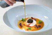 SPOON by Alain Ducasse - Chilled Consomme with Lobster Caviar on Mother's Day